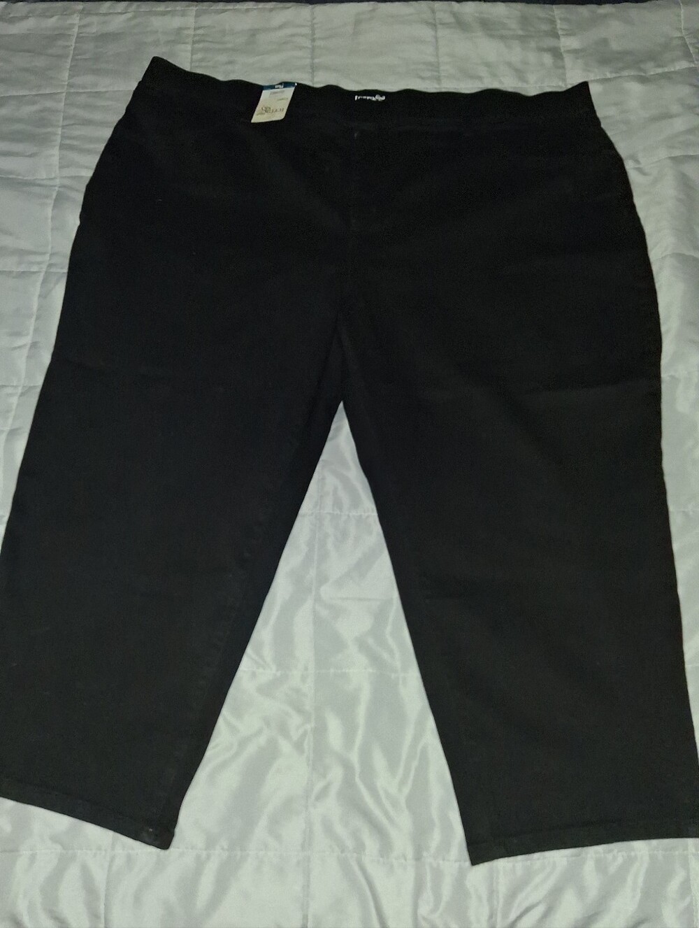 Terra & Sky High Rise Capri Jegging - Black - 4X(28W-30W)